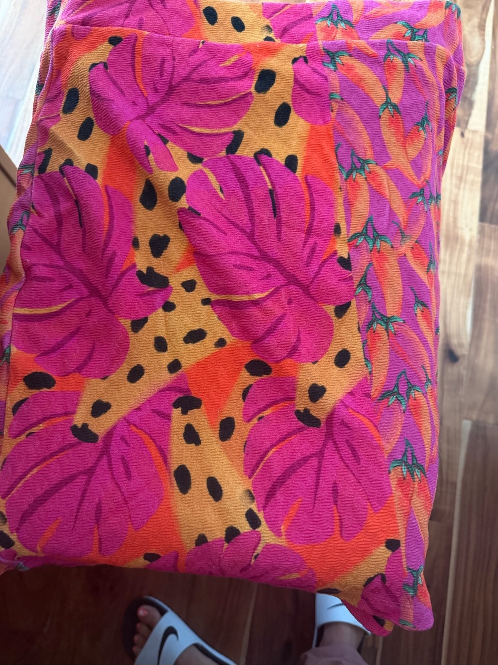 FARM Rio Pink and Orange Tropical Print Pencil Skirt